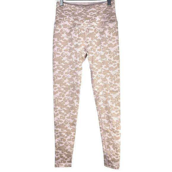 Spiritual Gangster Pants - Spiritual Gangster Pink/Tan Love Sculpt Jacquard High Rise Leggings Women's M/L